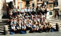 Foto di gruppo a Piazza S. Maria in Trastevere